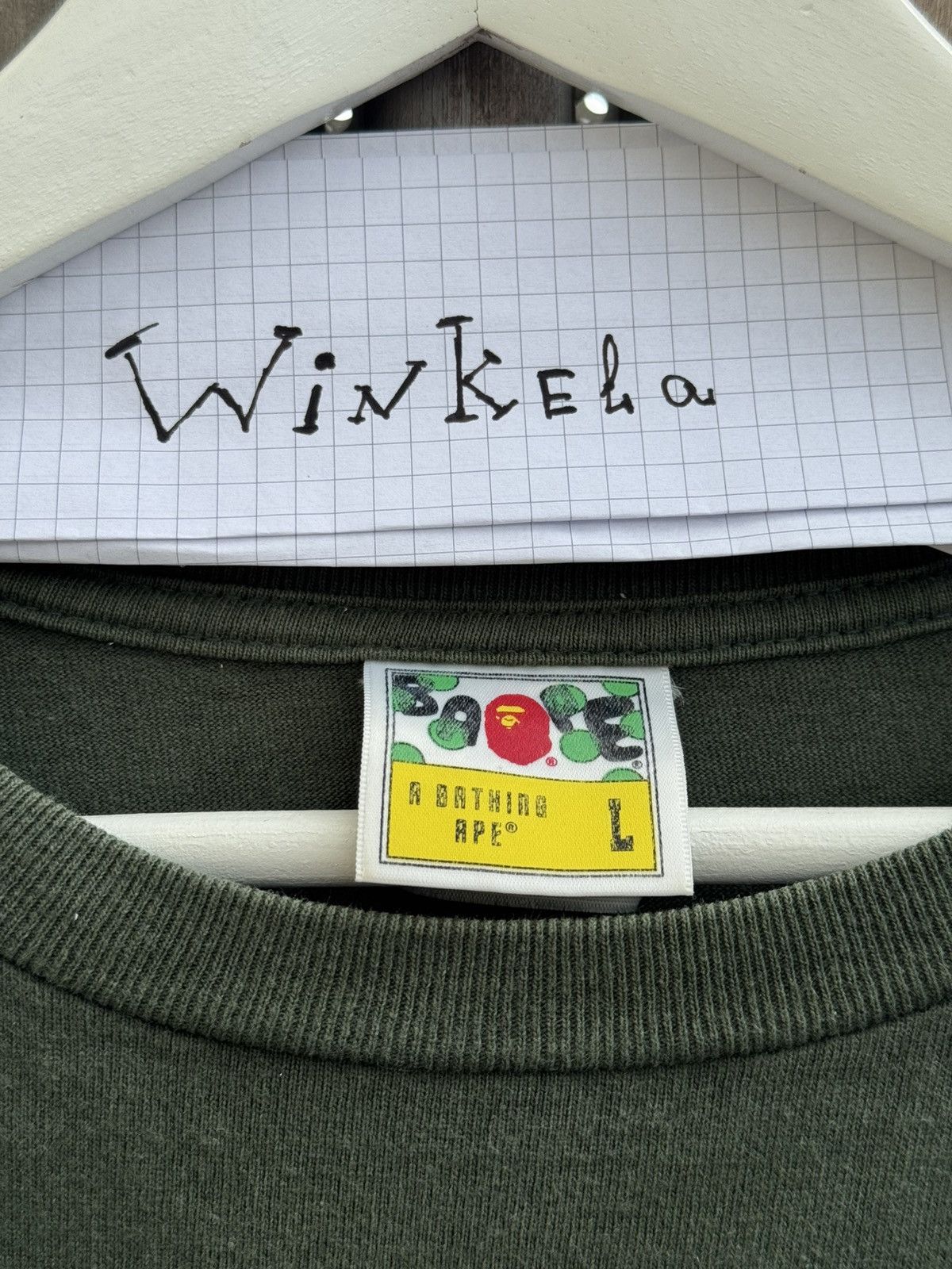 Bape Bape Authentic Green SHARK TEE Size US L / EU 52-54 / 3 - 6 Thumbnail