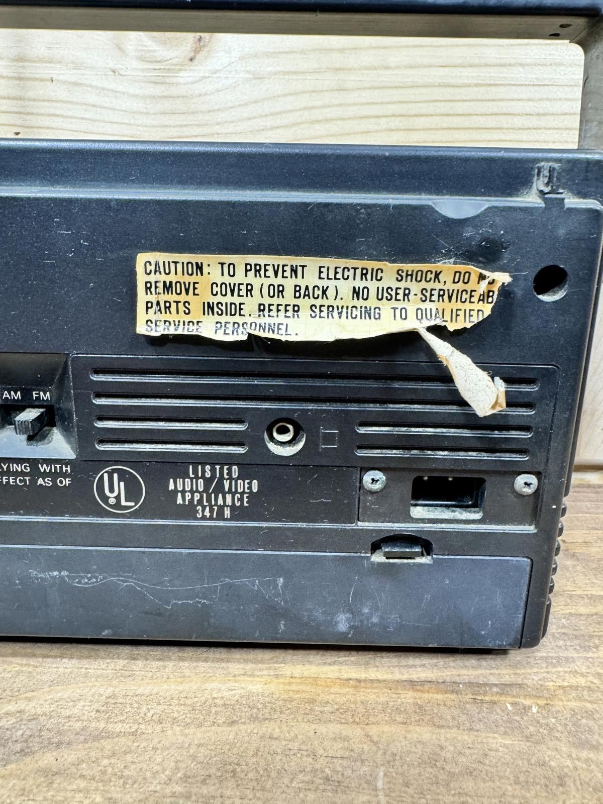 Designer Magnavox 270 Vintage AM/FM Radio Black Retro Works Battery Size ONE SIZE - 8 Thumbnail