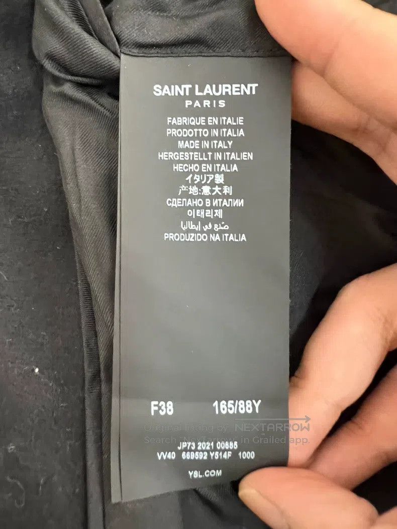 Saint Laurent Paris Saint Laurent Paris Black Embroidered Jacket Size XS / US 0-2 / IT 36-38 - 5 Thumbnail
