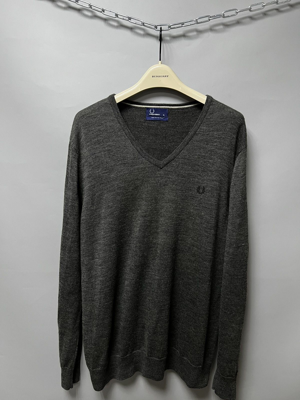 Fred Perry Fred Perry 100% Merino Wool Sweater Men’s Size US XL / EU 56 / 4 - 1 Thumbnail