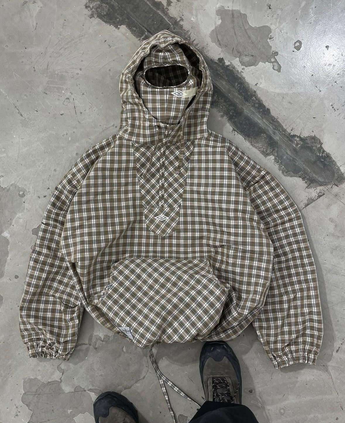 Slam Jam × Umbro SLAM JAM X UMBRO MASKED HOOD PLAID SHIRT | Grailed
