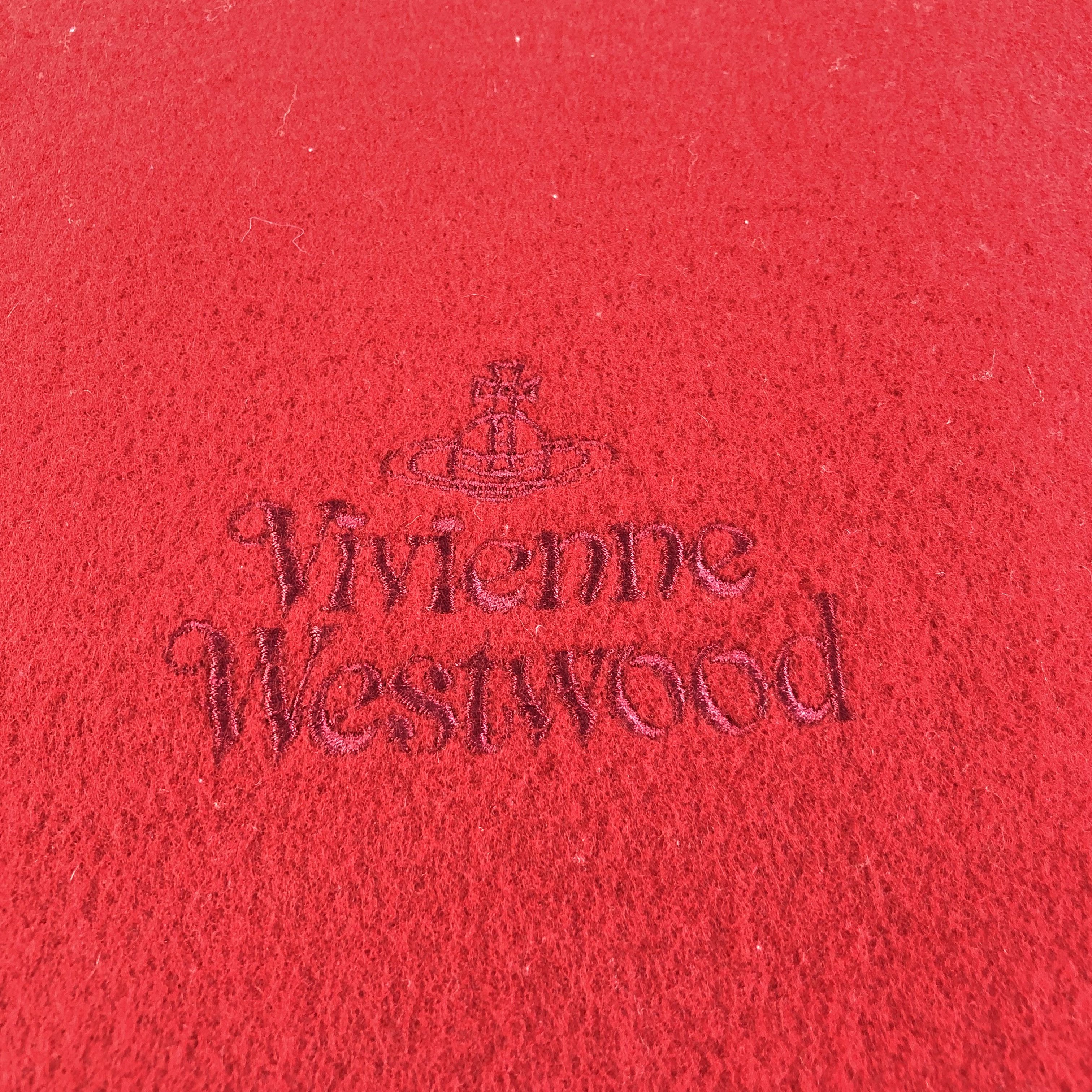 Vivienne Westwood Vivienne Westwood Plain Red Scarf Muffler V1318 Size ONE SIZE - 4 Thumbnail