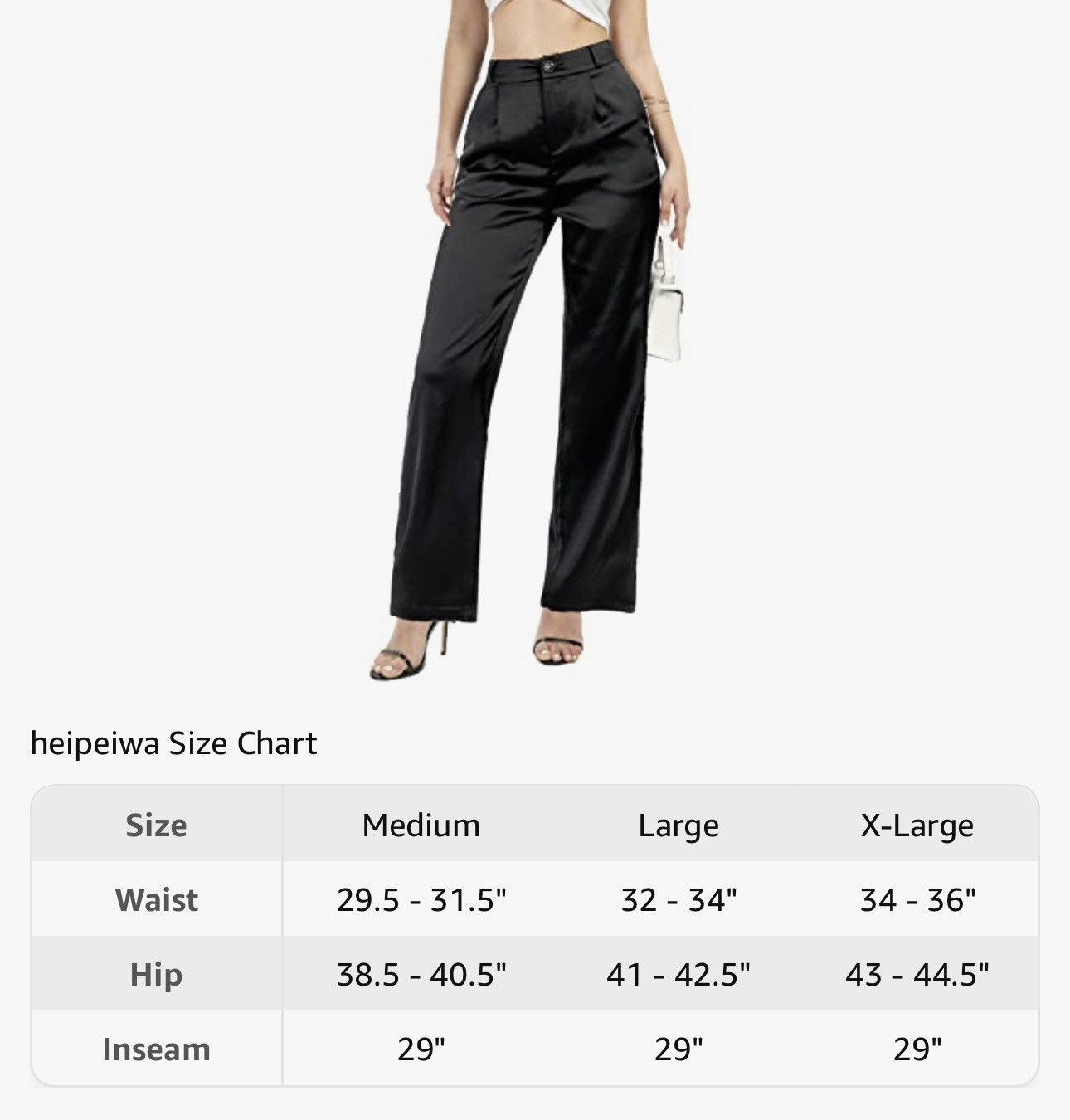 Other Women's Black Satin Wide Leg Dress Party Casual Pants Size 32" / US 10 / IT 46 - 9 Thumbnail