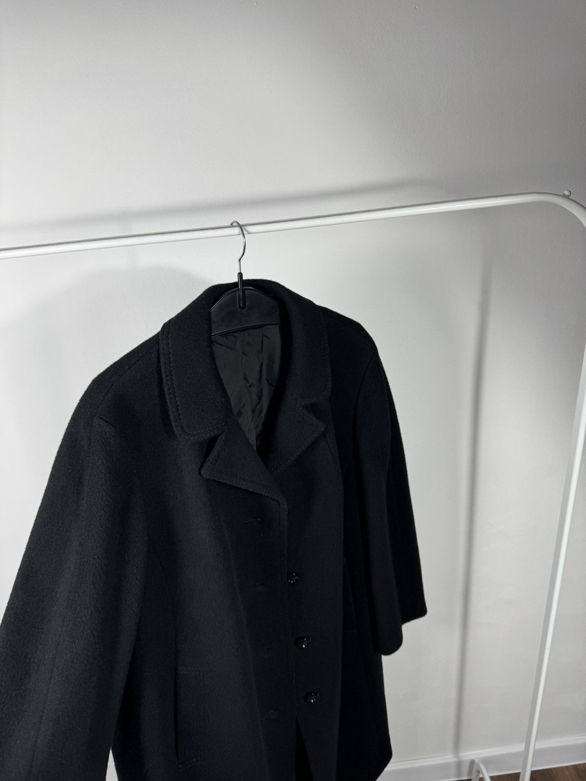 Other Vintage Women Camel Hair Wool Coat Black Classic Long Warm Size XL / US 12-14 / IT 48-50 - 12 Thumbnail