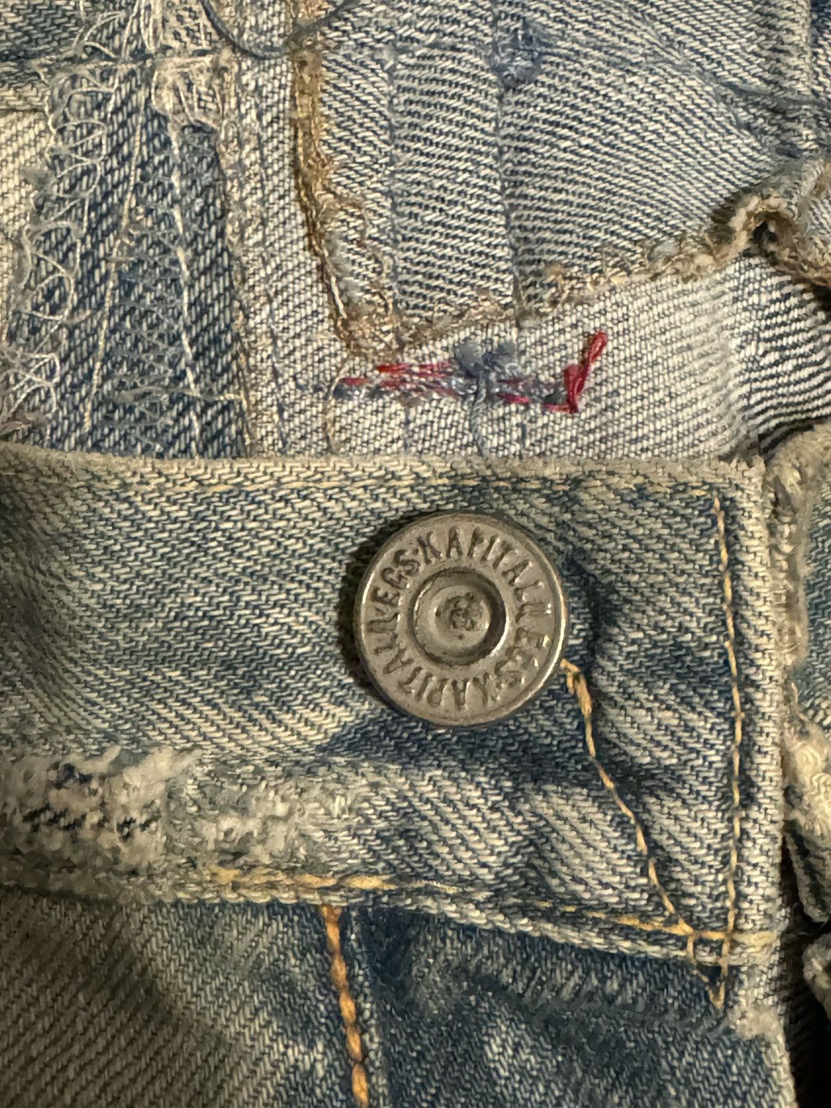 Kapital KAPITAL "Happy Patchwork Tapered" Denim Size US 30 / EU 46 - 14 Thumbnail