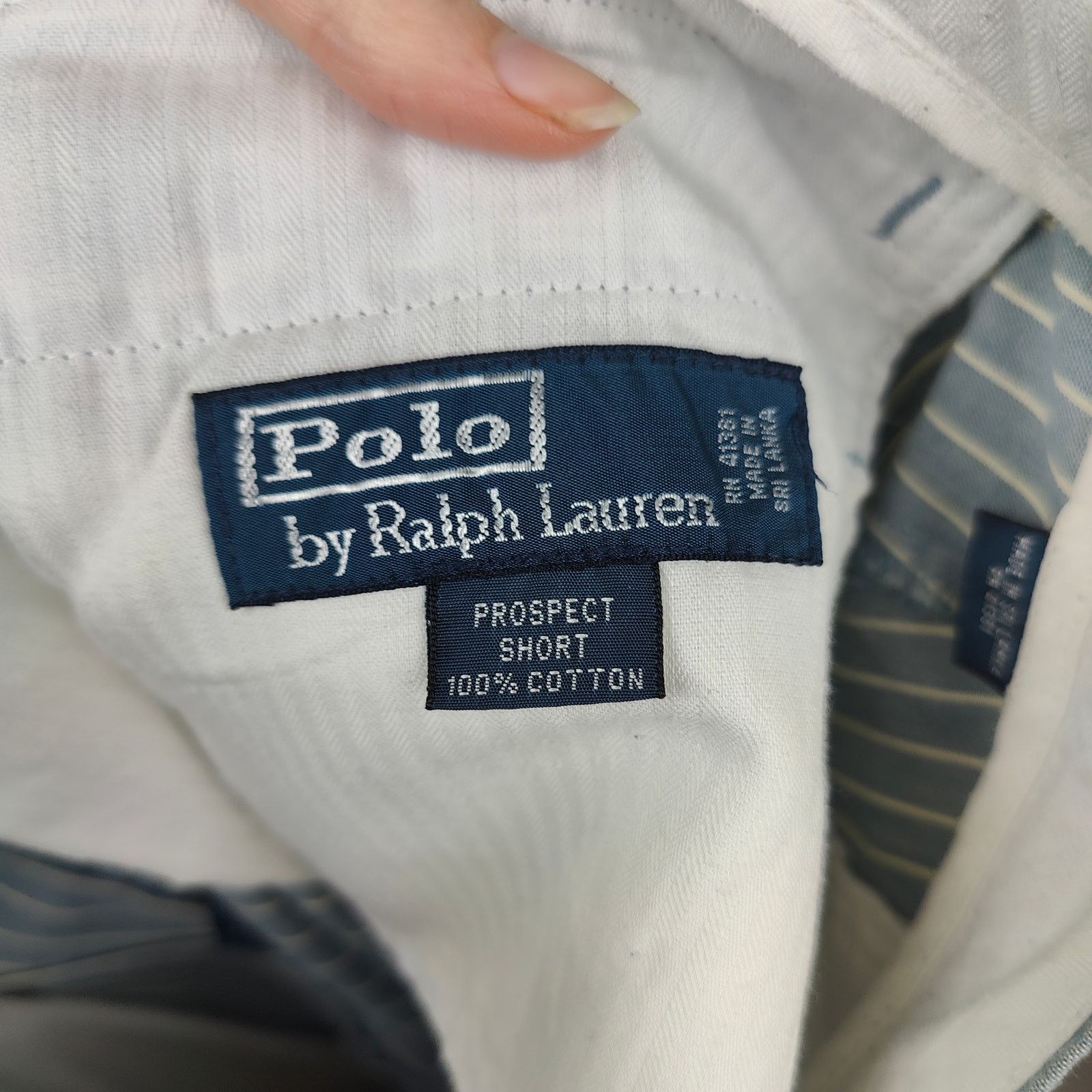 Polo Ralph Lauren Vintage Polo Ralph Lauren Prospect Shorts Mens 31 Blue White Size US 31 - 6 Thumbnail