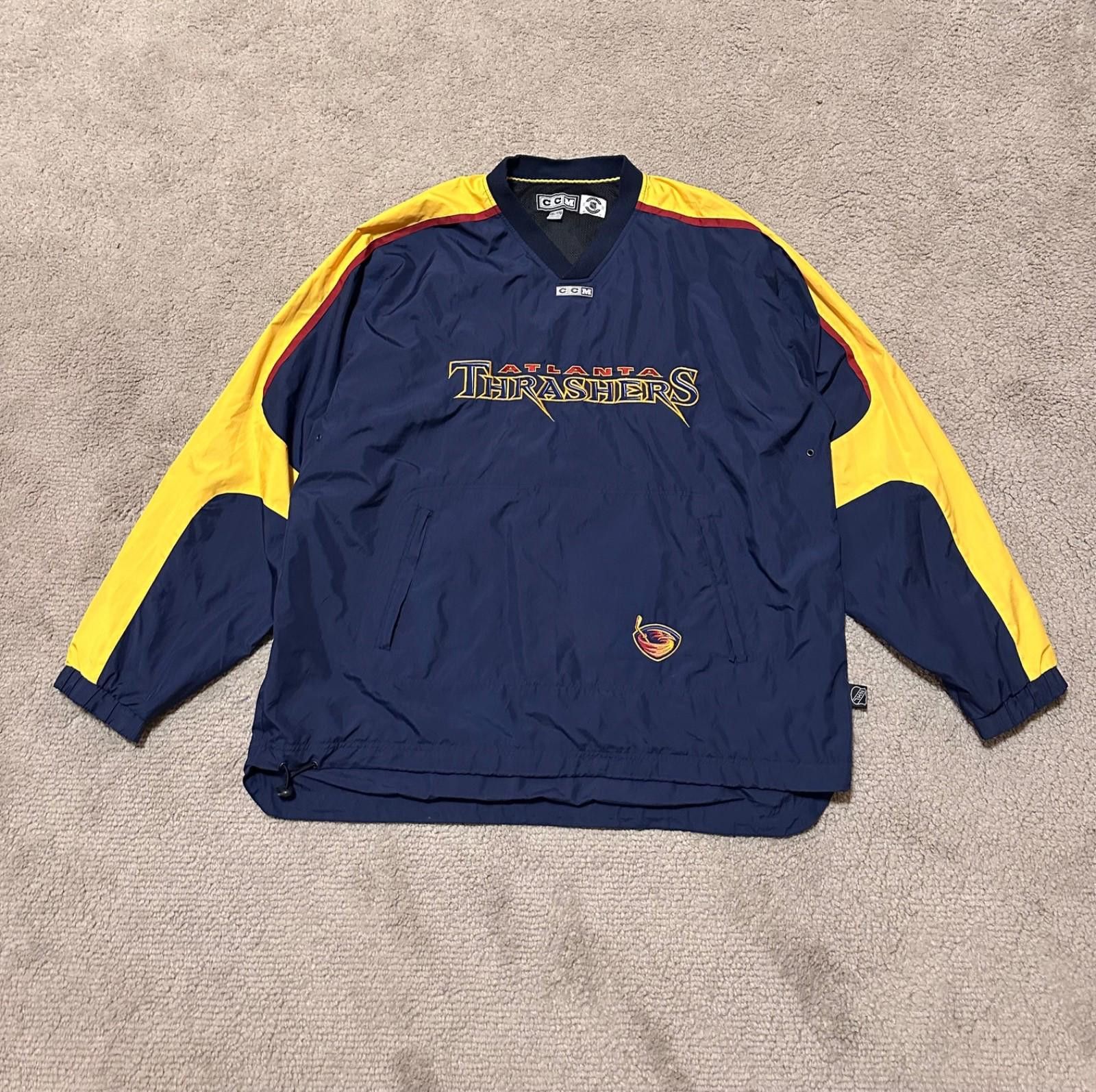 Ccm VTG CCM NHL ATLANTA THRASHERS MEN'S PULLOVER WINDBREAKER XXL Size ONE SIZE - 1 Thumbnail