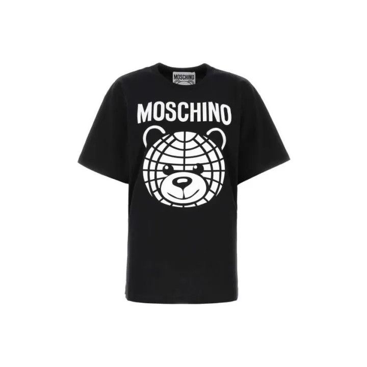 Moschino Moschino Black Graphic Short Sleeve T-Shirt 0079 Size S / US 4 / IT 40 - 1 Thumbnail