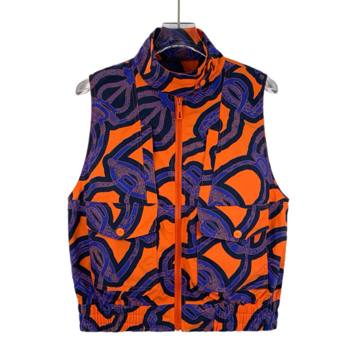 Hermes Hermes Geometric Print Zip Vest (34) Size XXS / US 00 / IT 34 - 1 Thumbnail