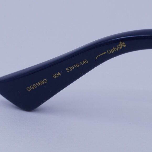 Gucci Gucci GG0168O 004 Eyeglasses Havana 53mm Rectangle Frame Size ONE SIZE - 6 Thumbnail
