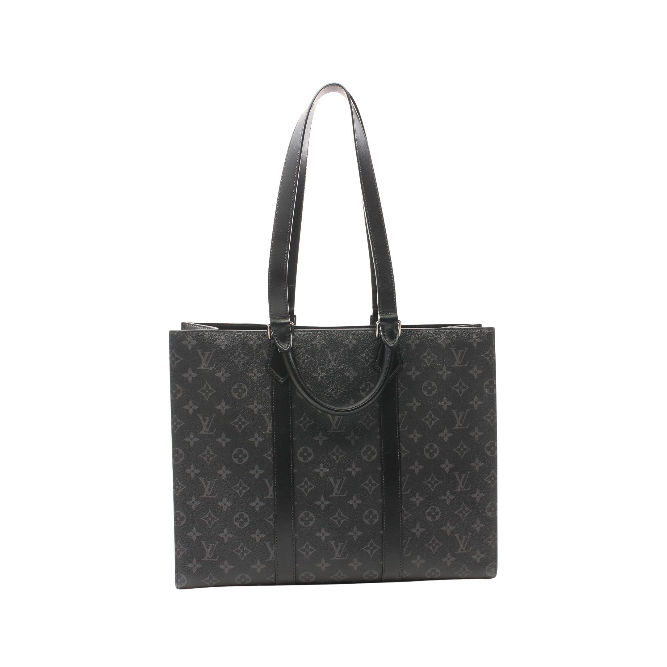 Louis Vuitton Louis Vuitton Sac Plat 24H Monogram Eclipse Shoulder Bag Tote Leather Black Size ONE SIZE - 1 Thumbnail