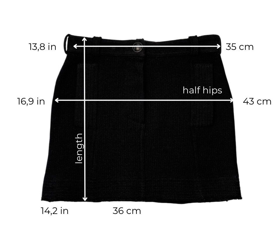 Chanel CHANEL SPORTS LINE 2008 BLACK WOOL TWEED MINI SKIRT 34 XS Size 25" / US 0 / IT 36 - 7 Thumbnail
