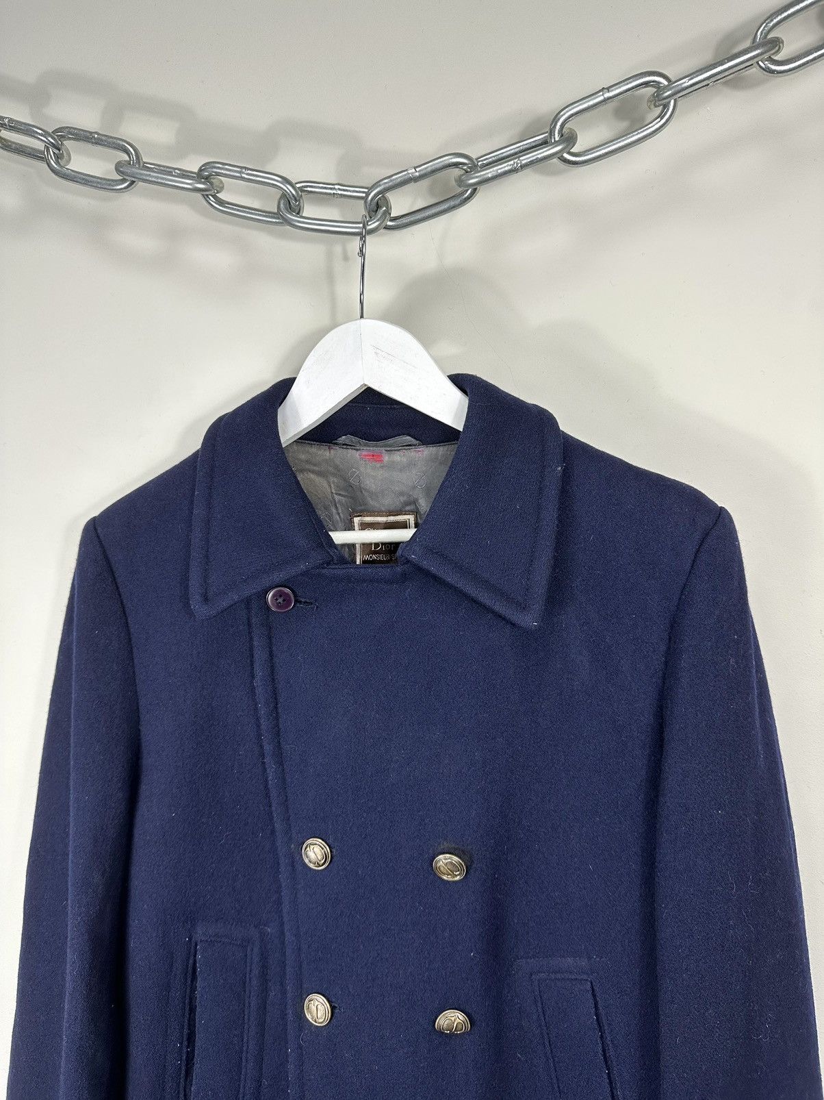 Christian Dior Monsieur Vintage 90s Christian Dior Double Breasted Luxury Wool Coat Size 40R - 3 Thumbnail