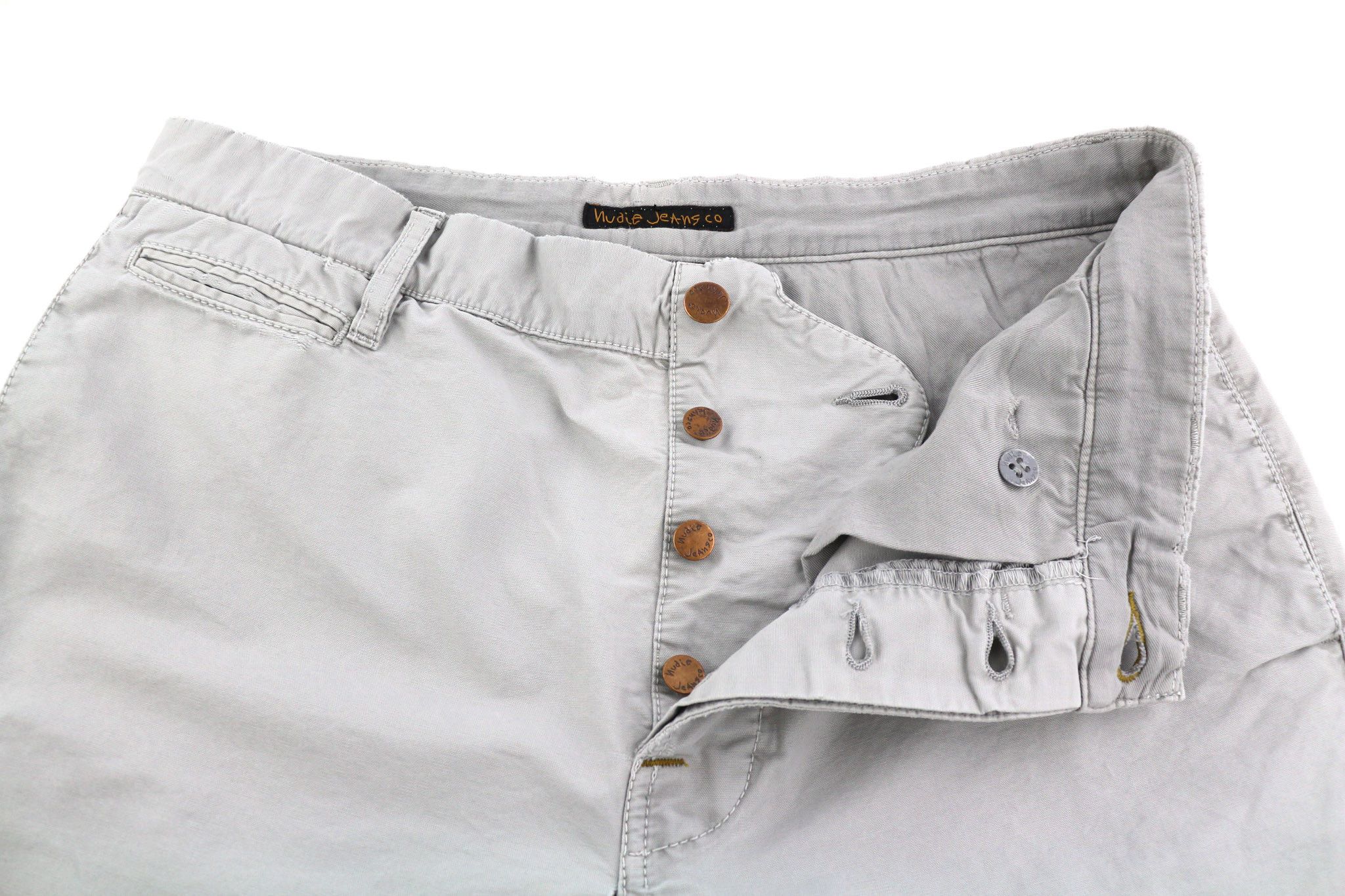 Nudie Jeans KHAKI REGULAR W32/L34 Organic Cotton Moon Dust 82568 Size US 32 / EU 48 - 4 Thumbnail
