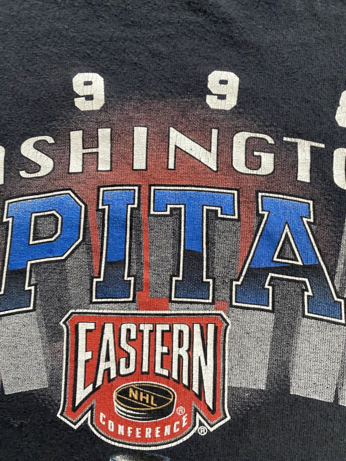 NHL Vintage 1998 Washington Capitals Eastern Champs 3XL Tee Size US XXL / EU 58 / 5 - 4 Thumbnail
