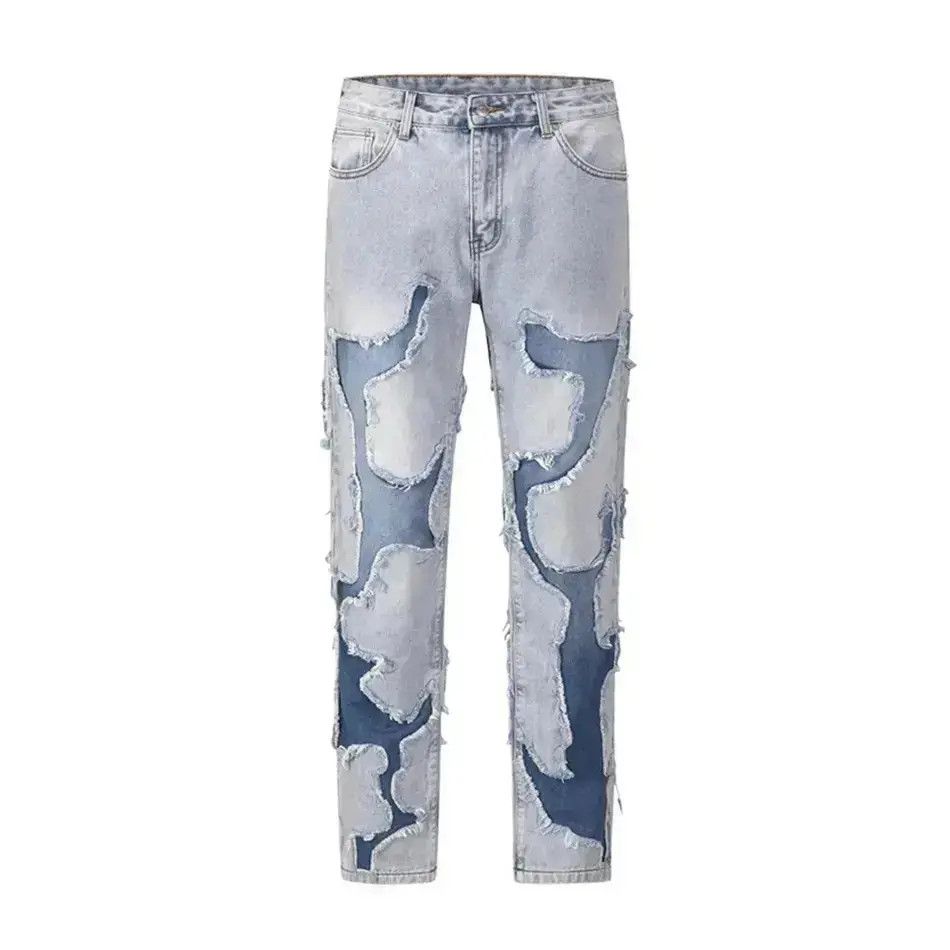 Japanese Brand Frayed Jeans High Street Vibe Ripped with Holes Retro Style Size US 30 / EU 46 - 6 Thumbnail