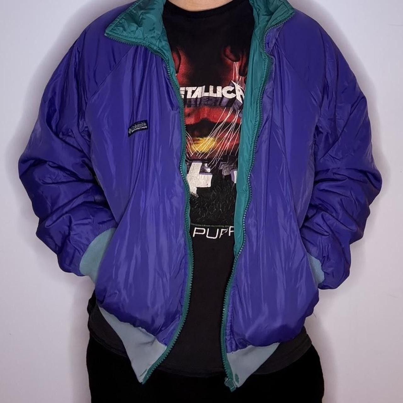 Columbia Columbia Sportswear Company Purple Teal Puffer Jacket Size US L / EU 52-54 / 3 - 2 Thumbnail