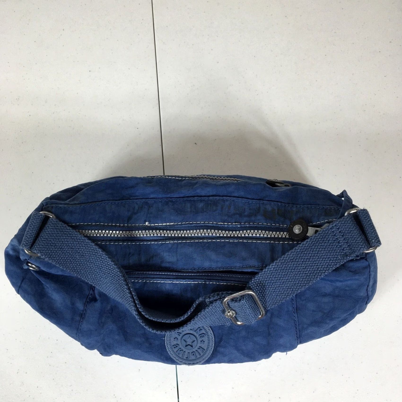 Vintage VINTAGE Kipling Dark Blue Mini Hobo Handbag Purse Shoulder Bag Zip 90s Women’s Size ONE SIZE - 6 Thumbnail