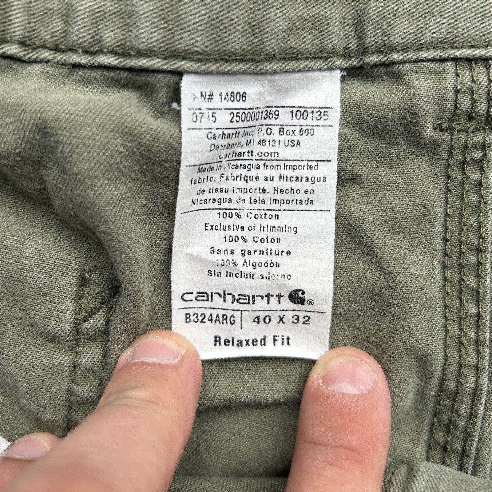 Carhartt Vintage Green Carhartt Carpenter Pants Mens 40 X 32 Workwear Size US 40 / EU 56 - 5 Thumbnail