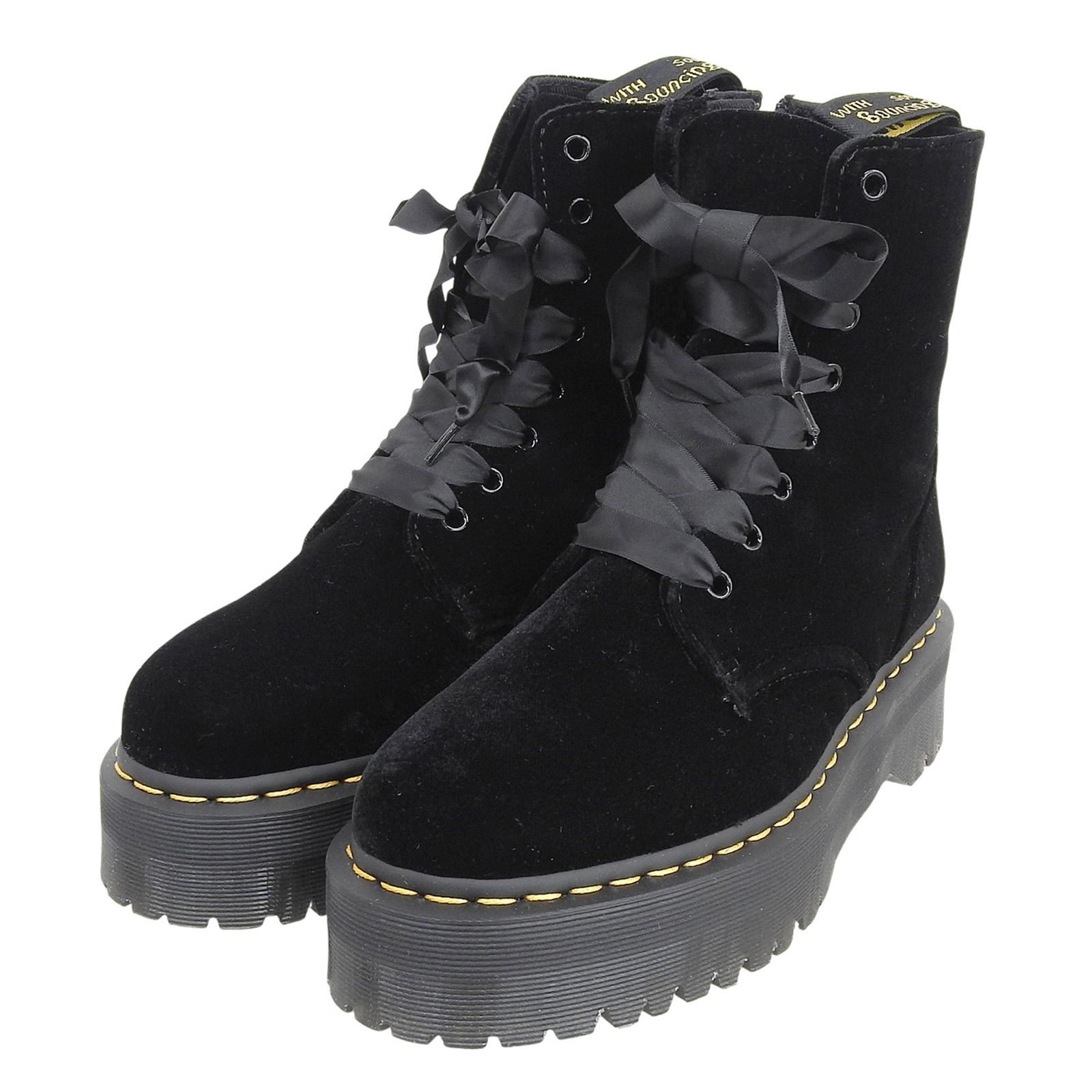 Other Other Dr. Martens JADON Velvet Boots Textile Shoes 24761001 DUTY FREE for USA Size ONE SIZE - 1 Thumbnail