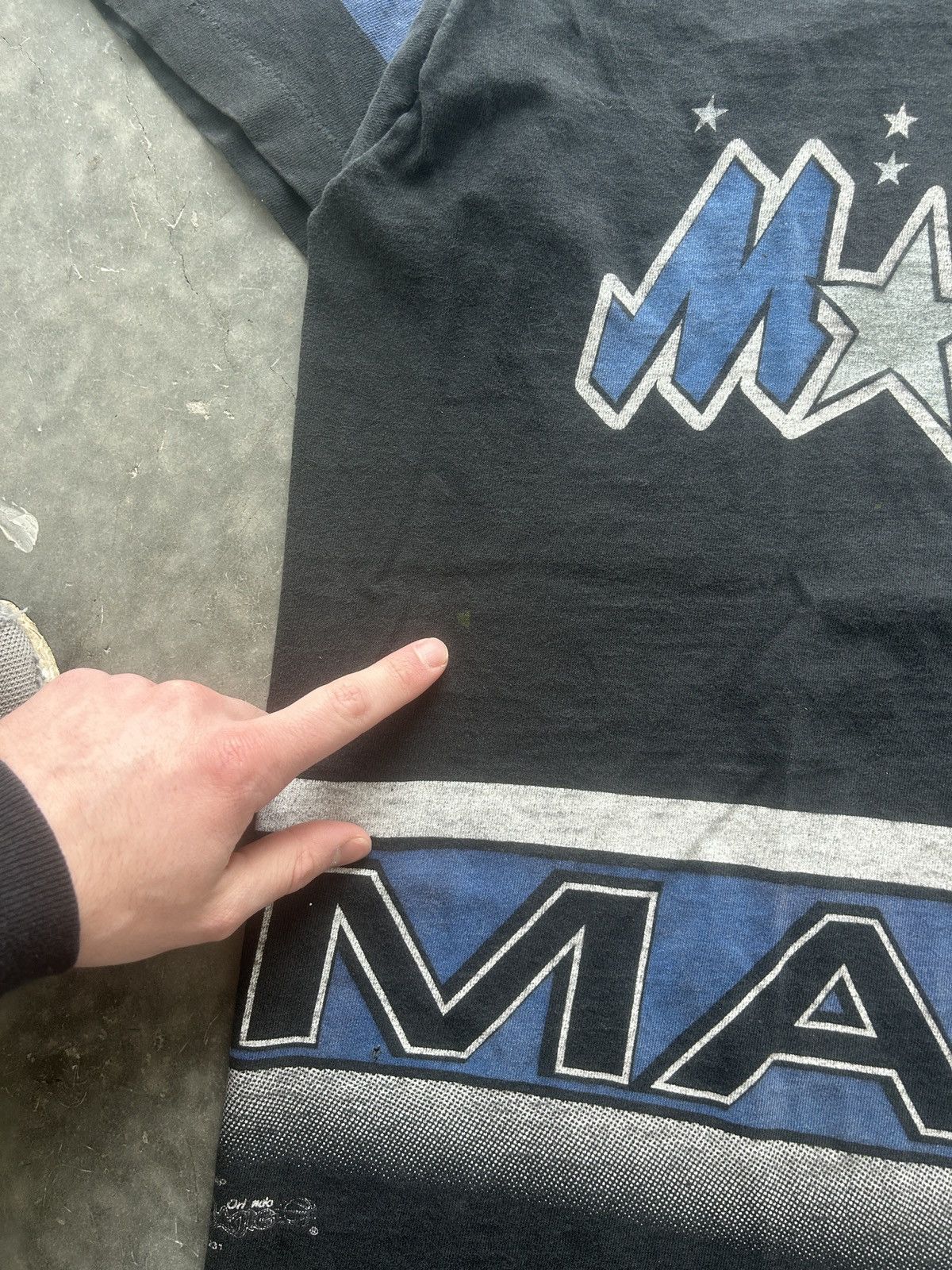 NBA × Salem Sportswear × Vintage Vintage 90s Orlando Magic AOP Graphic Tee Size US XL / EU 56 / 4 - 4 Thumbnail