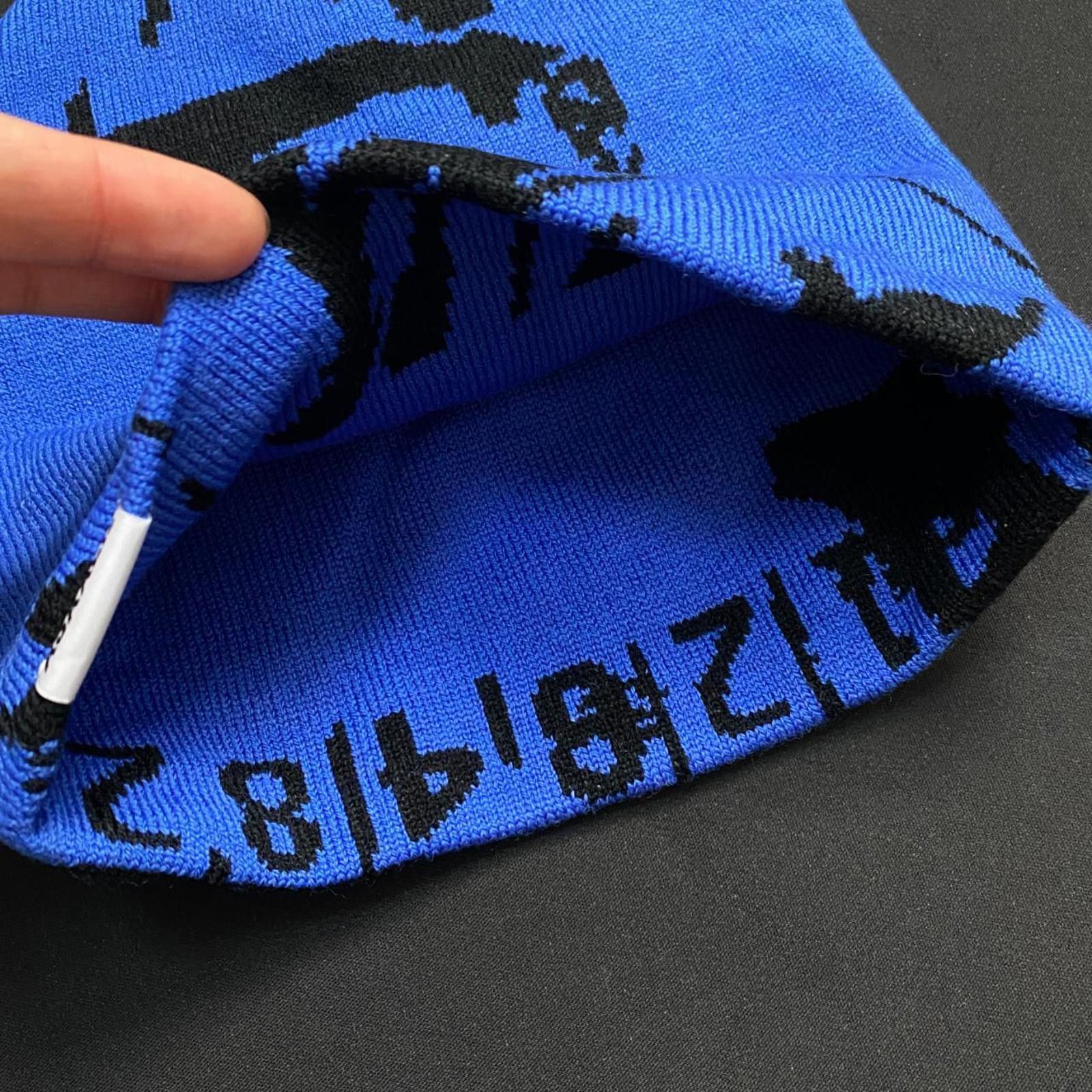 Other Rare Asaali Cartel Skully No Cuff Knit Blue Beanie Hats OS Size ONE SIZE - 5 Thumbnail