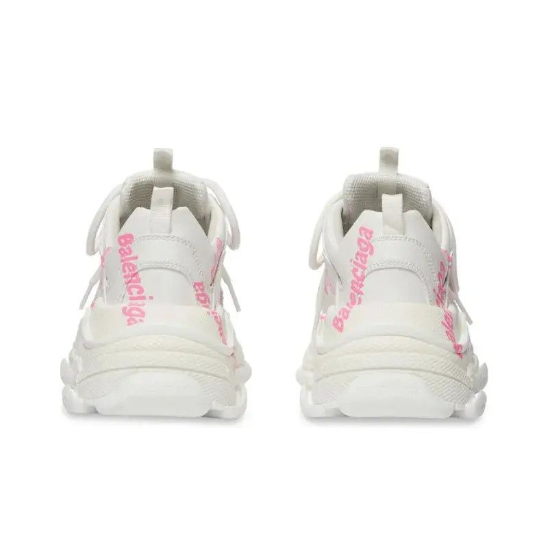 Balenciaga o1mt1gz0325 Triple S Logotype Sneakers in White/Pink Size US 9 / IT 39 - 5 Thumbnail