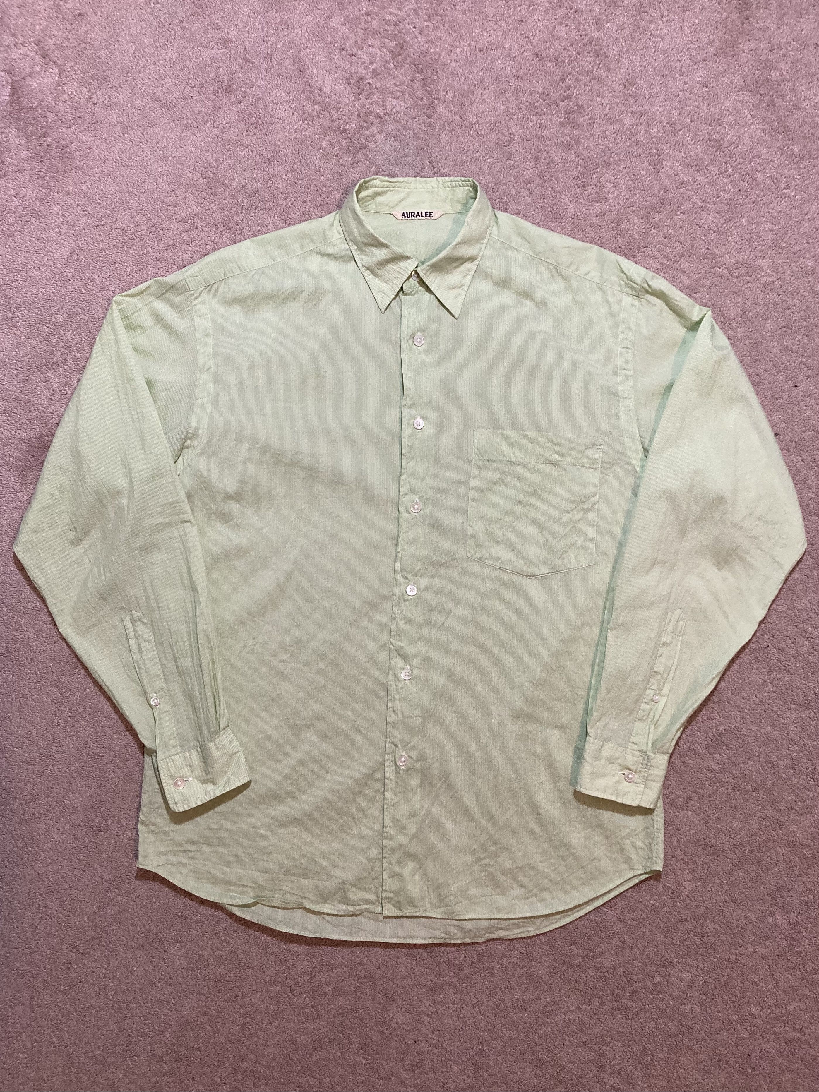 Auralee SS19 Finx Silk Striped Shirt | Grailed