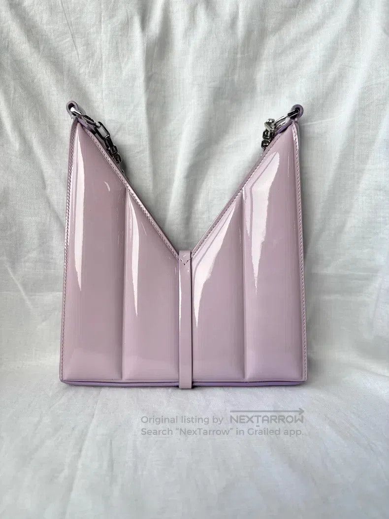 Givenchy Givenchy Lavender Cut Out Patent Leather Horn Bag Size ONE SIZE - 5 Thumbnail