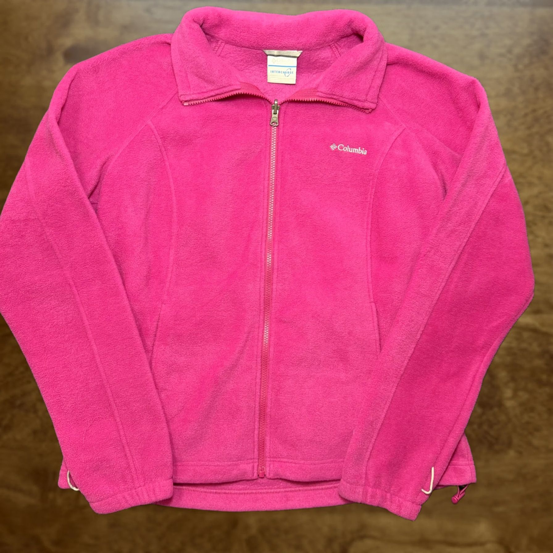 Pinko Columbia Fleece Jacket Womens XL Pink Full Zip Interchange Collared Pockets Jacket/Coat Short Sleeve? Size XL / US 12-14 / IT 48-50 - 1 Thumbnail