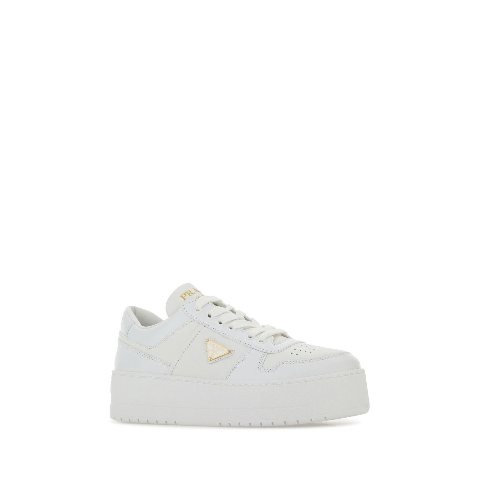 Prada PRADA Downtown White Leather Sneakers New And Authentic (Wom Size US 10 / IT 40 - 2 Thumbnail