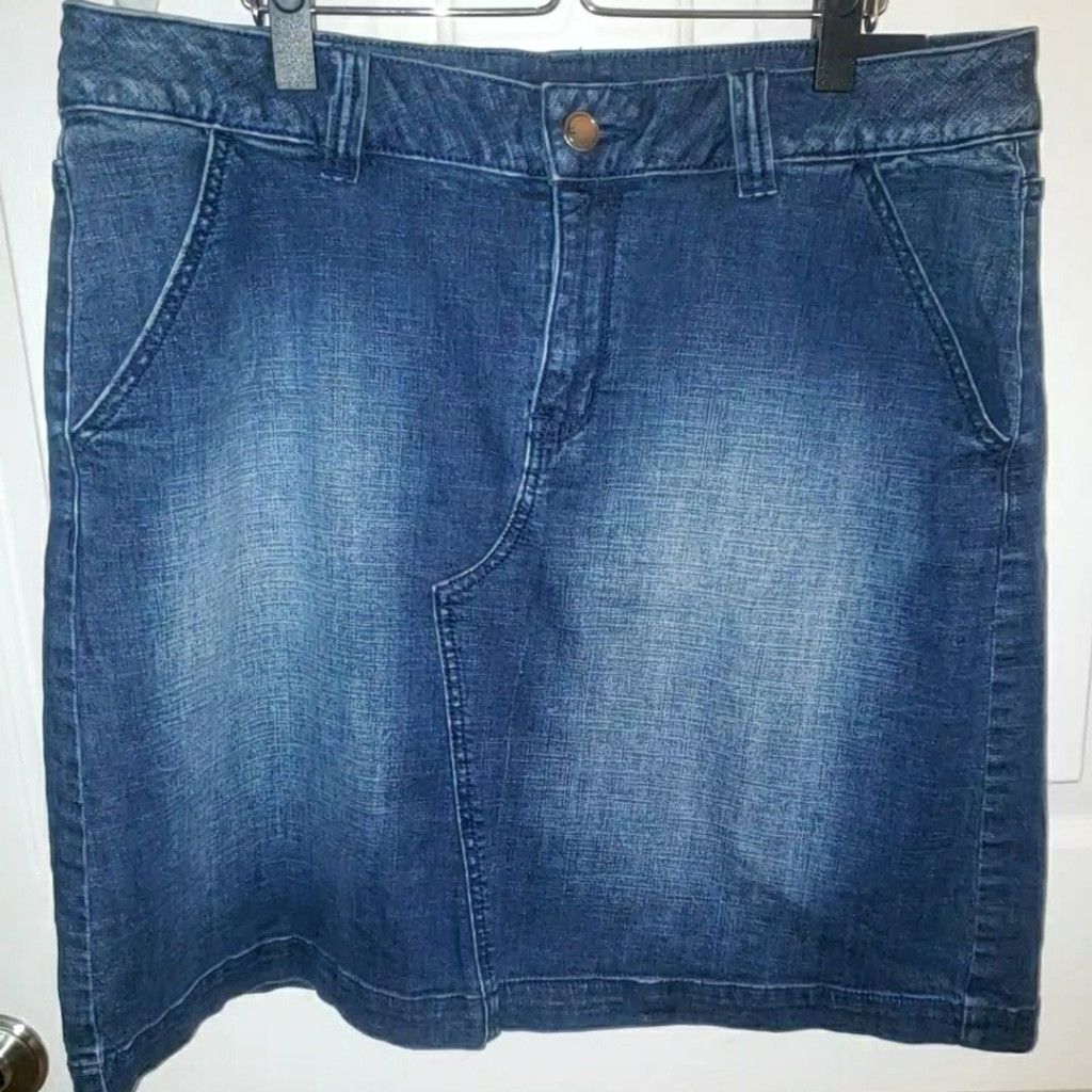 Other Glamour X Lane Bryant Limited Edition Denim Mini, Size 18 Size 40" / US 18 - 1 Thumbnail