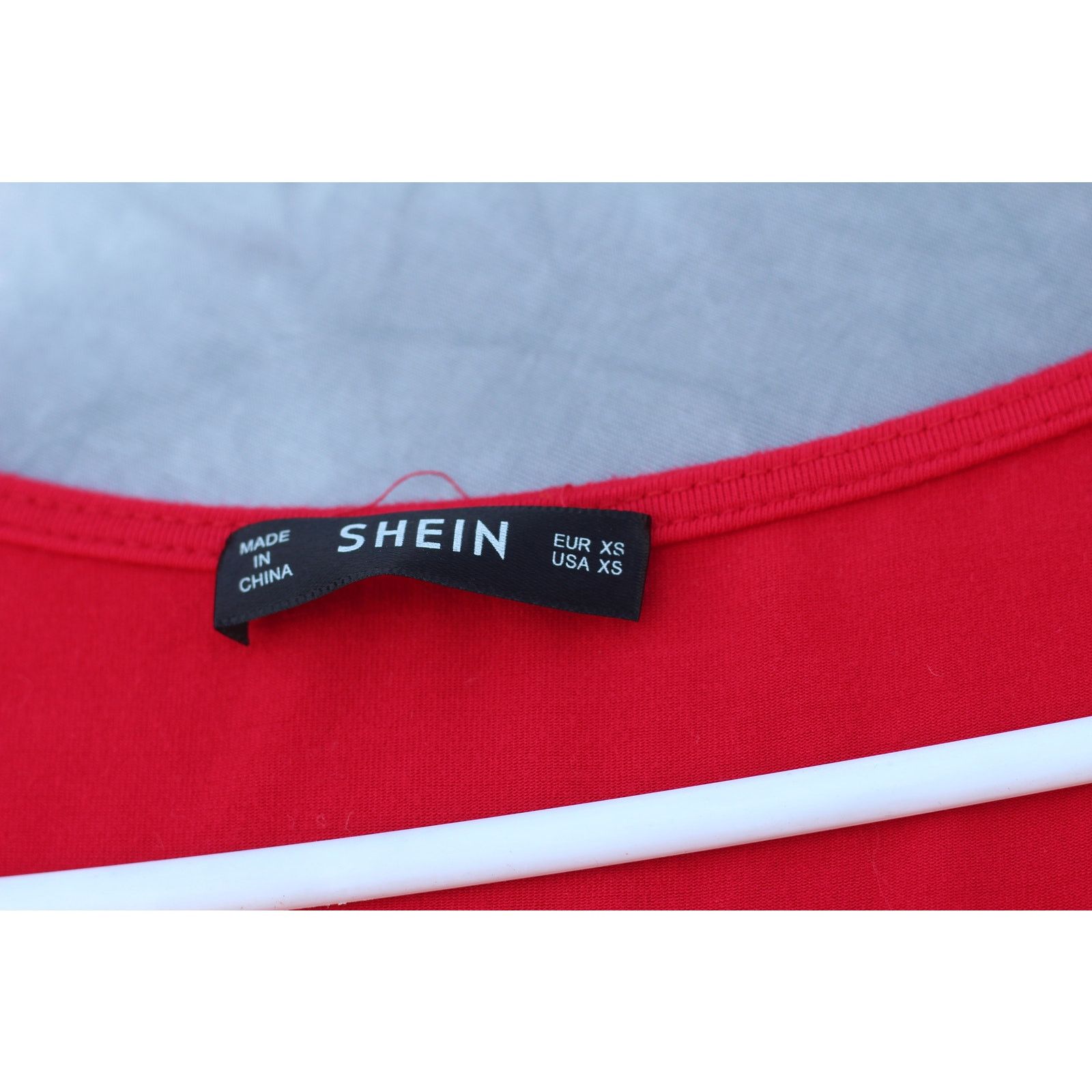 Shein Red Short Sleeve Shein XS Mini Dress - Rayon Comfort Size XS / US 0-2 / IT 36-38 - 3 Thumbnail