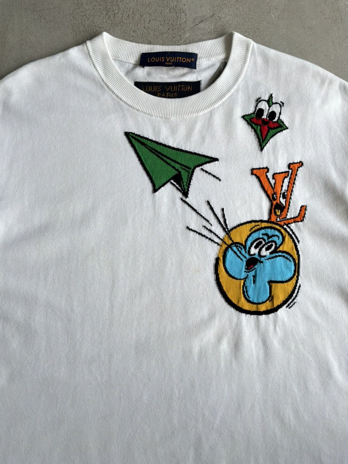 Louis Vuitton Louis Vuitton - Intarsia Comic Knit Tee Size US L / EU 52-54 / 3 - 2 Thumbnail