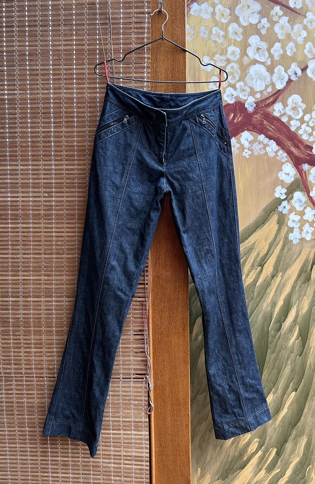 Prada × Vintage Vintage 2000’s Prada Sport Linea Rossa Bootcut Jeans Size 42 Size 28" / US 6 / IT 42 - 1 Thumbnail