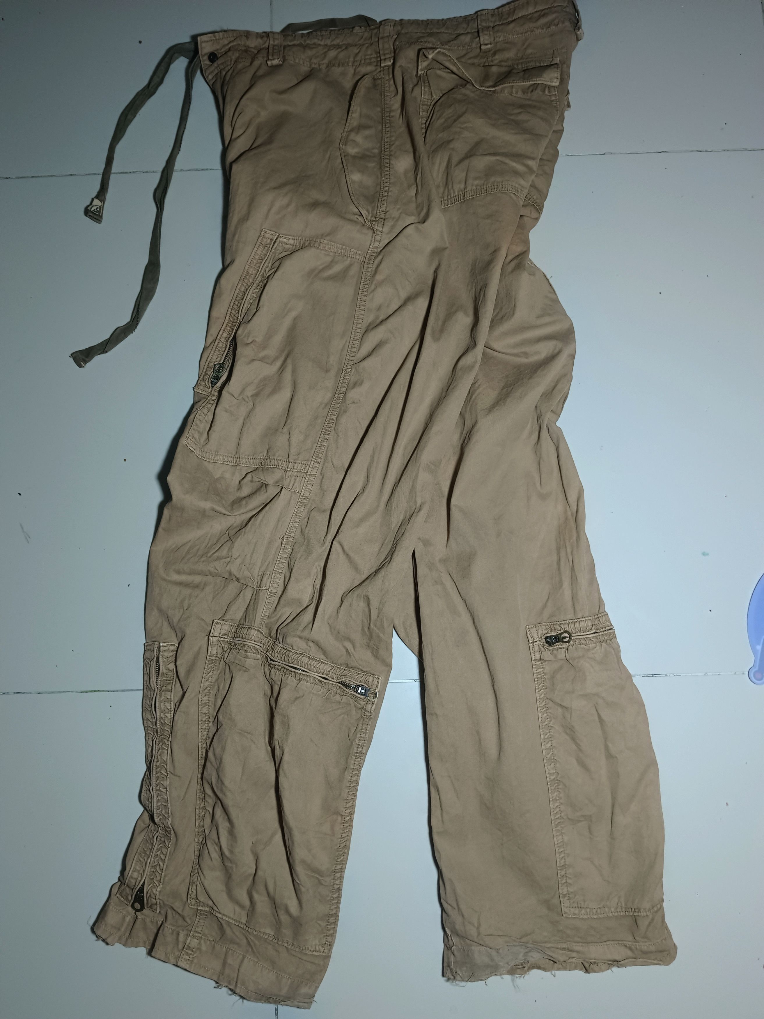 Abercrombie & Fitch Vintage Abercrombie Fitch Khaki Cargo Baggy Paratrooper Y2K Size US 34 / EU 50 - 5 Thumbnail