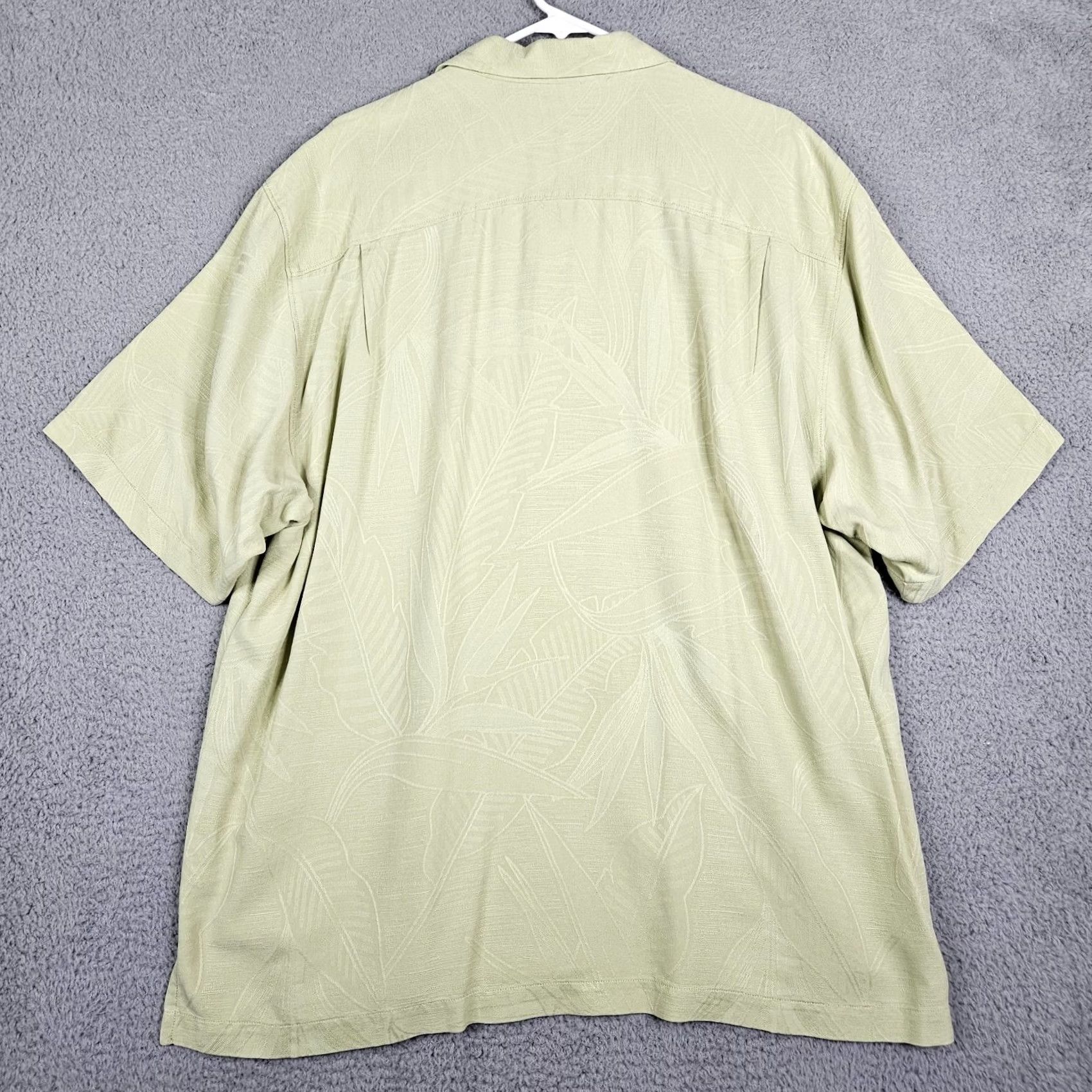 Tommy Bahama Tommy Bahama Silk Shirt XL Button-Up Floral Green 100% Silk Casual Mens Vintage No Size US XL / EU 56 / 4 - 5 Thumbnail
