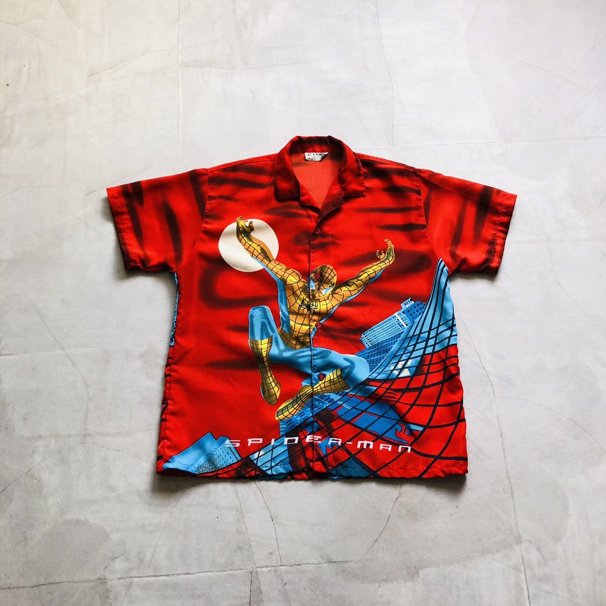 Band Tees × Marvel Comics × Vintage VintageY2K Aloha Wear Spider Man Shirt Summer American Hype Size US S / EU 44-46 / 1 - 1 Thumbnail