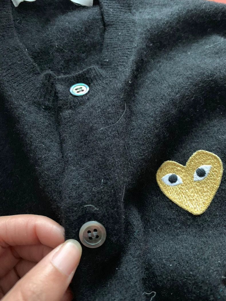 Comme des Garcons Comme Des Garcons Wool Cardigan Gold Heart Size L / US 10 / IT 46 - 8 Thumbnail