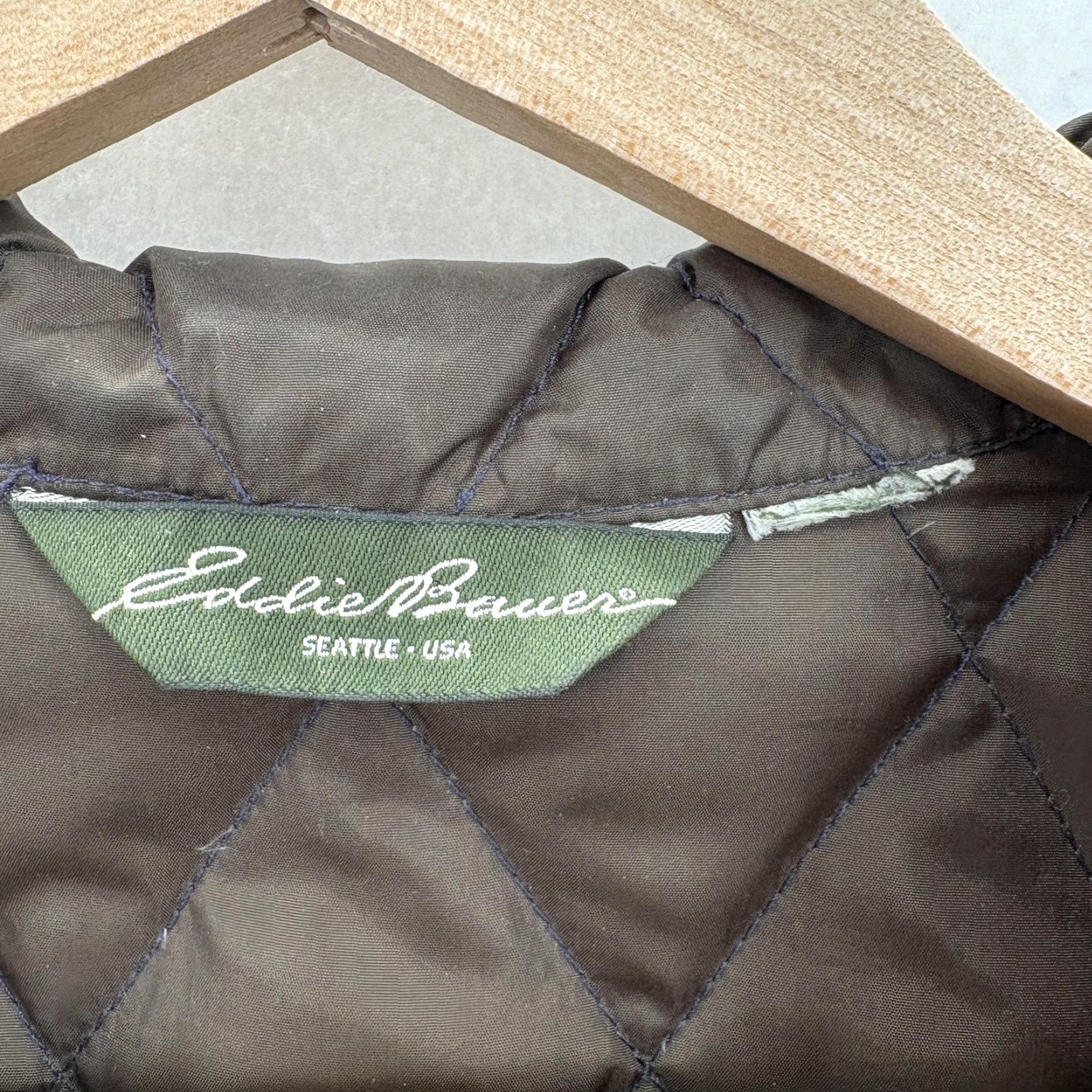 Eddie Bauer Eddie Bauer Goose Down Vest Womens Large Blue Quilted Puffer Snap Outdoor EB 550 Size L / US 10 / IT 46 - 4 Thumbnail