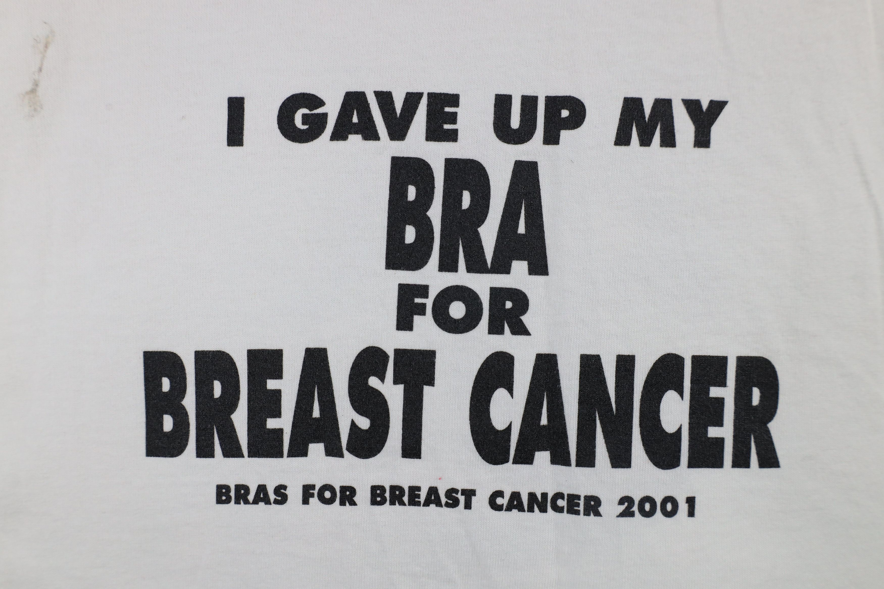 Gildan × Vintage Vintage Y2K 2001 & Heifers Saloon Breast Cancer Bra T-Shirt Size L / US 10 / IT 46 - 8 Thumbnail