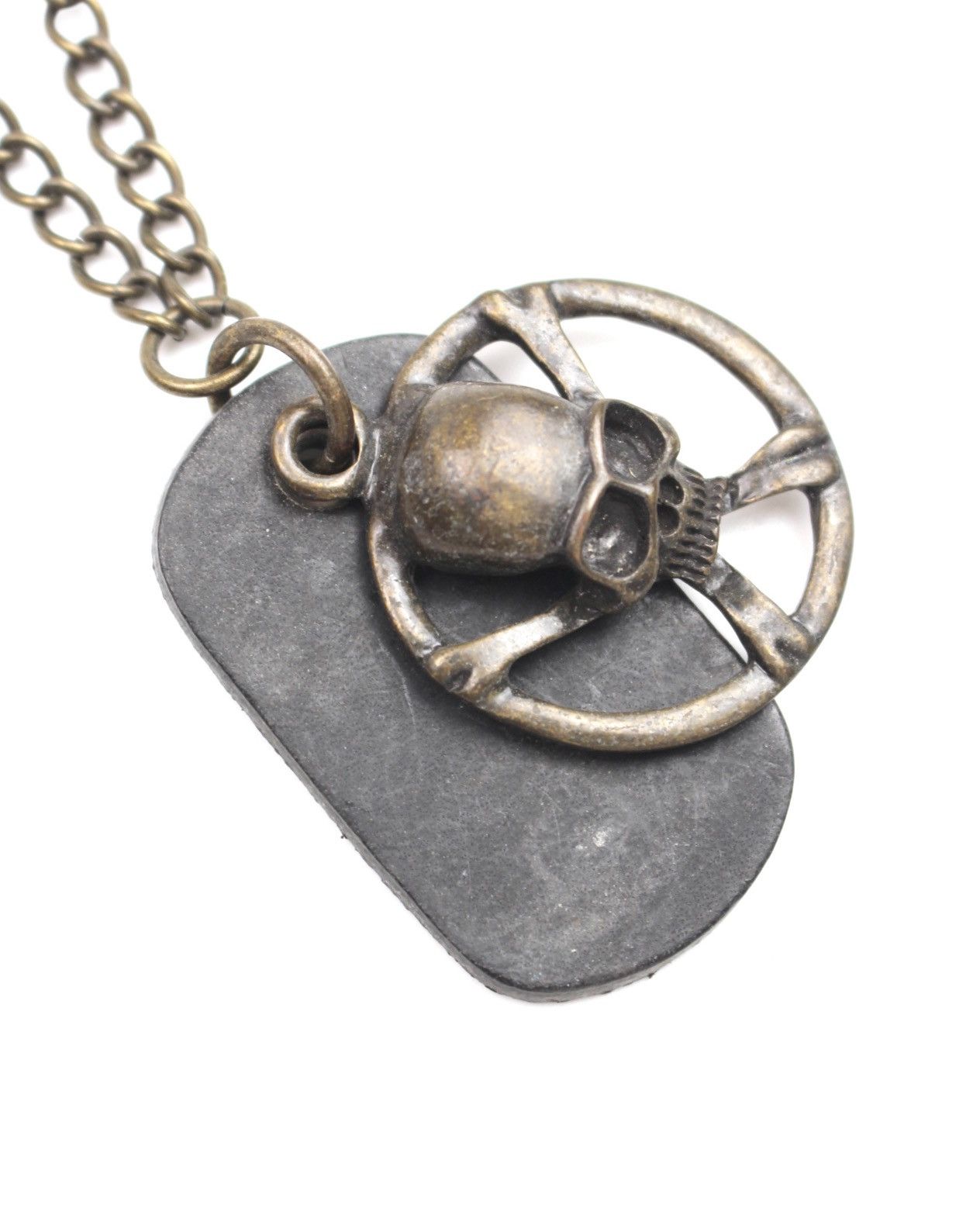 If Six Was Nine 2000S JAPANESE MADE SKULL DOG TAG CHAIN NECKLACE Size ONE SIZE - 2 Thumbnail