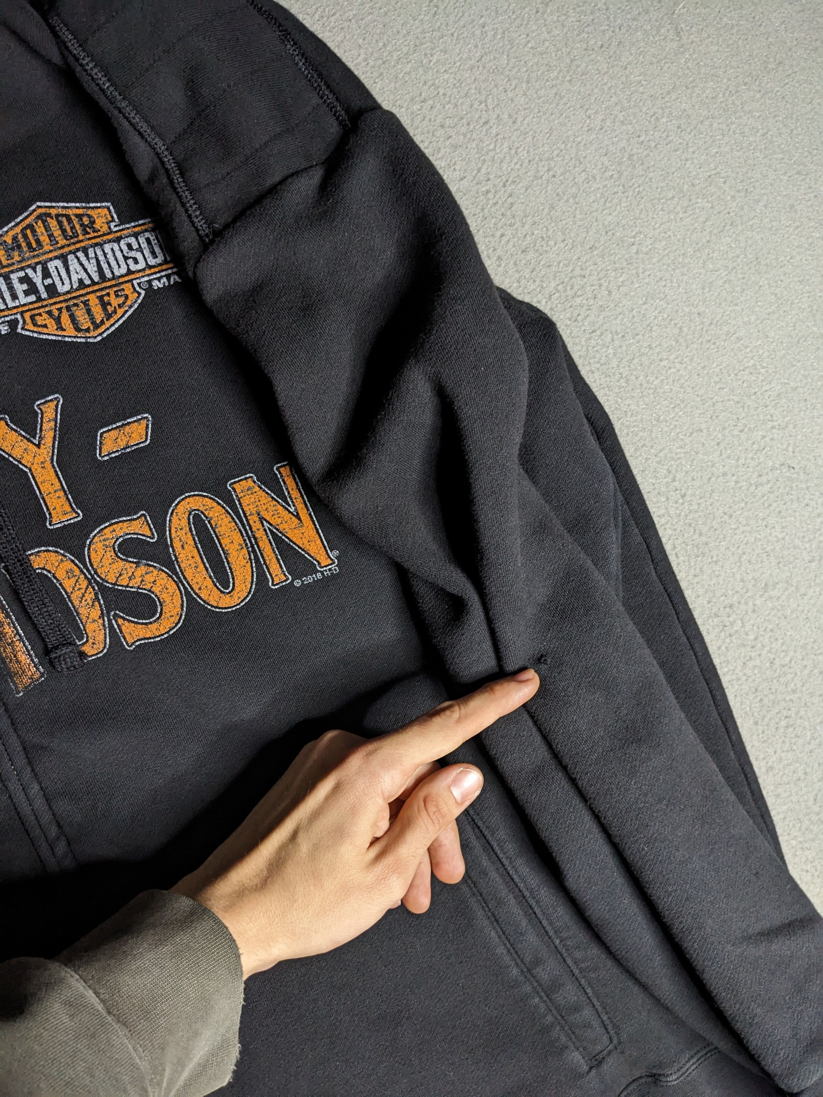 Harley Davidson Harley Davidson Full Zip Sweater Sz XL Black Graphic Hoodie Size US XL / EU 56 / 4 - 7 Thumbnail