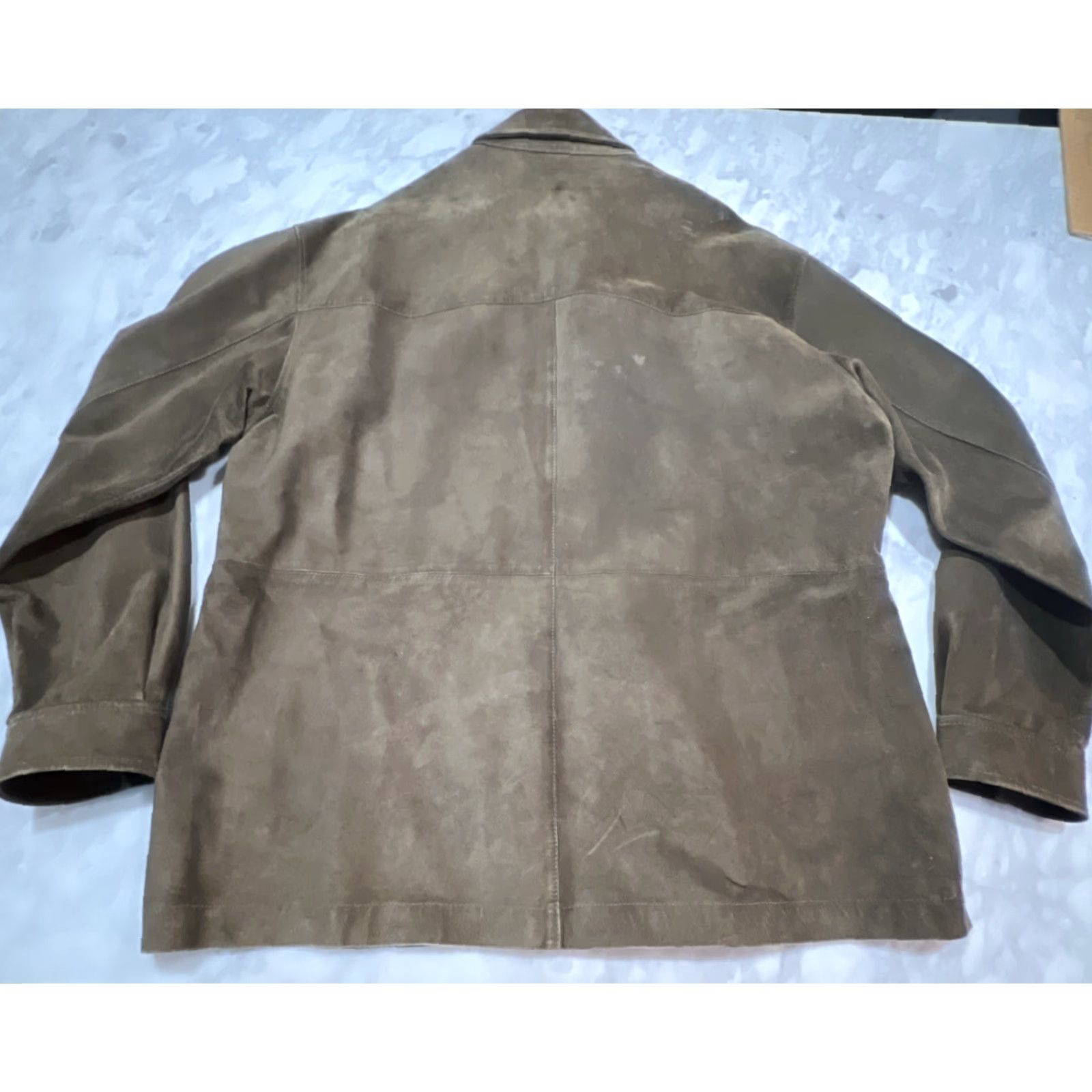 Vintage VINTAGE Peruvian Connection 100% Leather Jacket Men 2XL Brown Suede Button Shacket Italy Spain? Wait no. Size US XXL / EU 58 / 5 - 4 Thumbnail