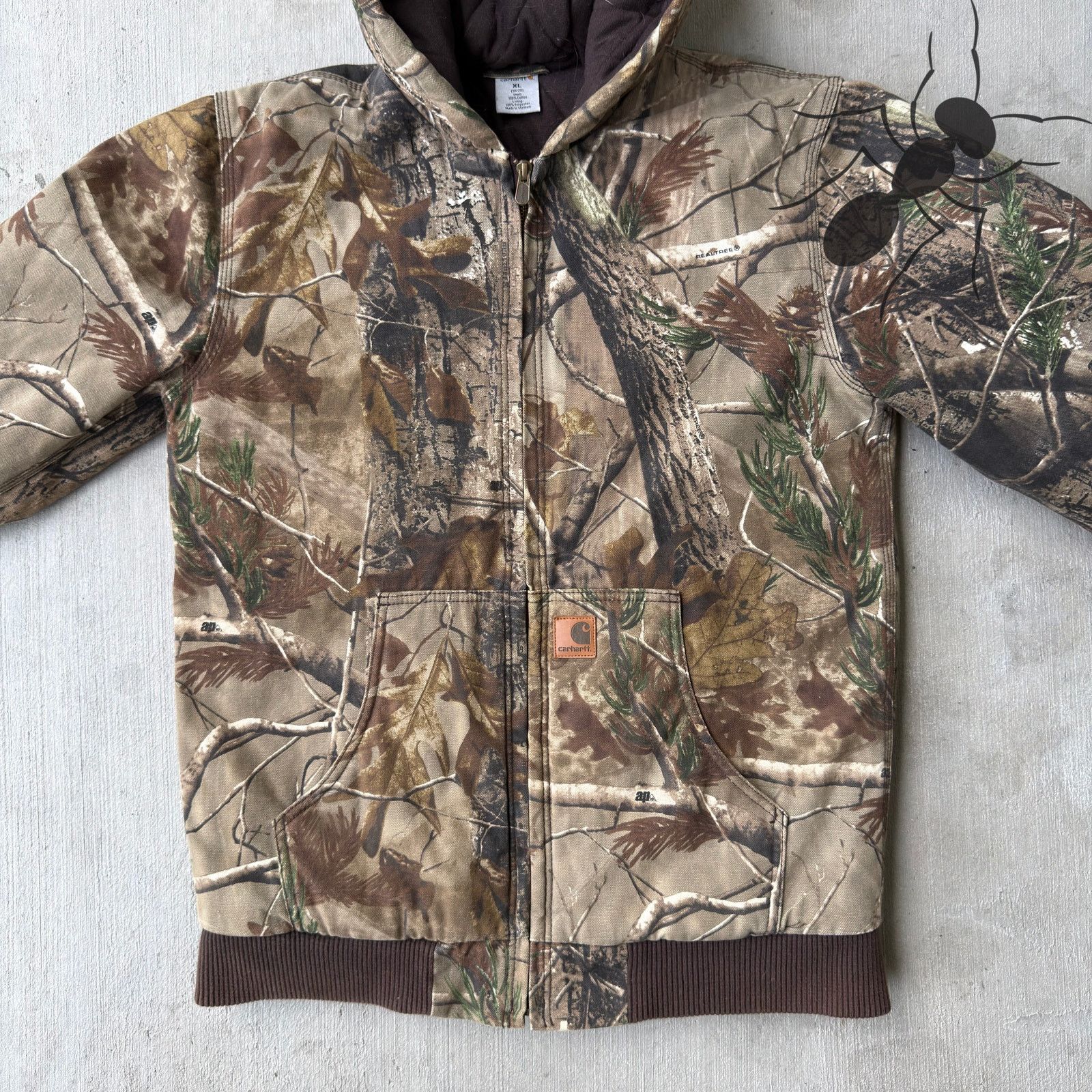 Carhartt × Vintage Carhartt YOUTH realtree camo hooded work wear jacket Size US XS / EU 42 / 0 - 3 Thumbnail