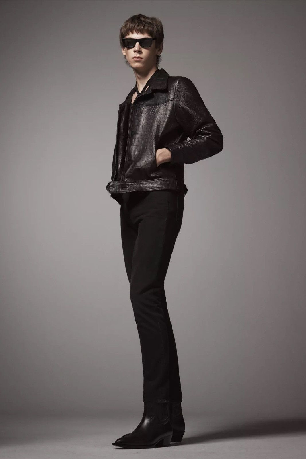 Blk Dnm Leather Jacket 71 Black Croco. Size EU 48 USA 38 Size US M / EU 48-50 / 2 - 2 Thumbnail