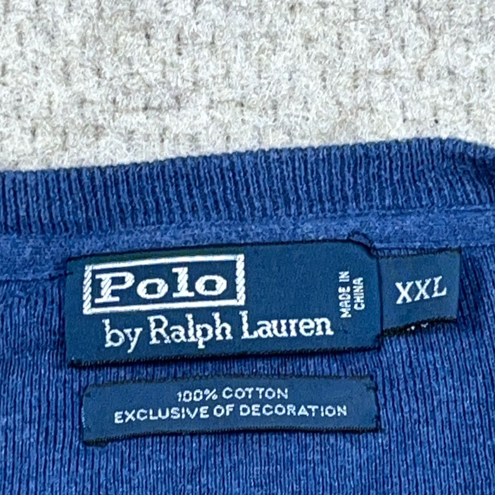Polo Ralph Lauren Polo Ralph Lauren Sweater Men 2XL Blue Crewneck Pullover Knit Solid Cotton Embroidered Logo Pony Modern Classic Preppy Size US XXL / EU 58 / 5 - 3 Thumbnail