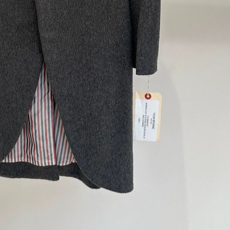 Thom Browne Thom Browne size0 Rivet decorated lapel full cashmere coat Size ONE SIZE - 3 Thumbnail