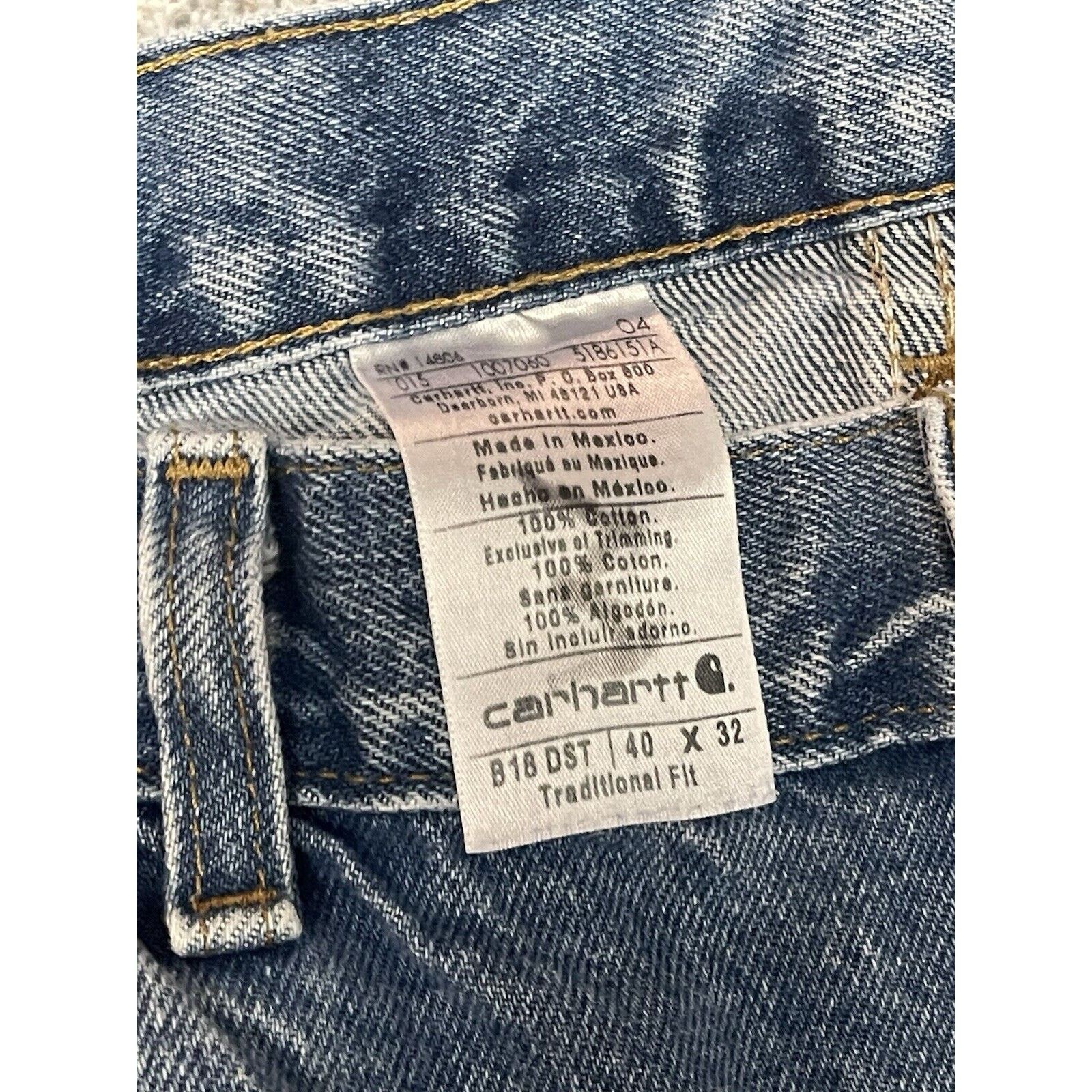 Carhartt Carhartt B18 DST Traditional Fit Jeans Mens 40x32 Straight Size US 40 / EU 56 - 7 Thumbnail