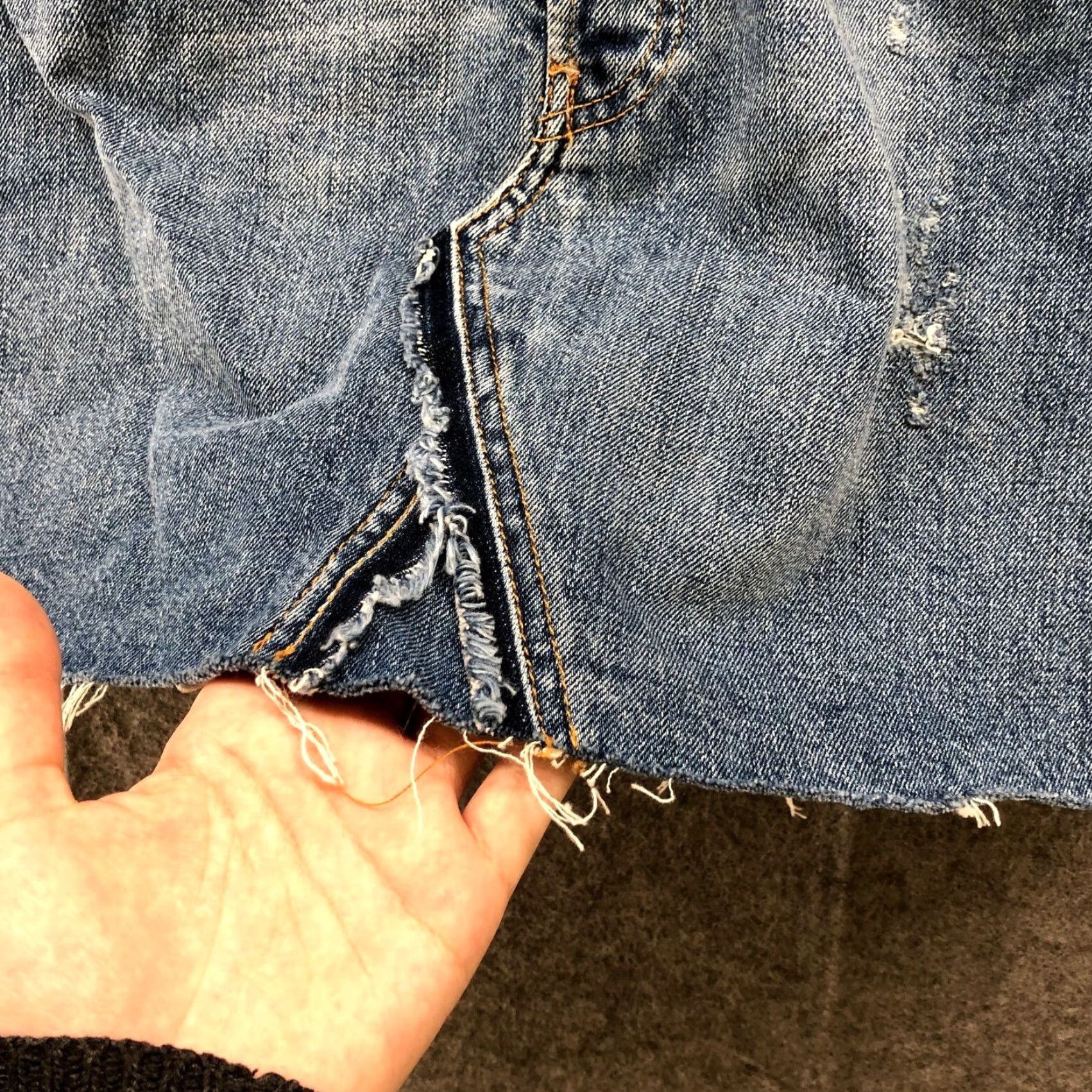 Zara VINTAGE Zara Women’s Denim Mini Skirt Size S High Rise Bohemian Blue Cotton Casual Size 28" / US 6 / IT 42 - 5 Thumbnail